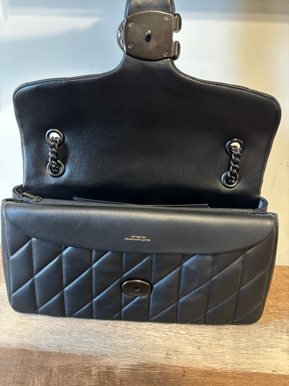 Coach Quilted Tabby 33 Black with Pewter hardware - Picture 5 of 11